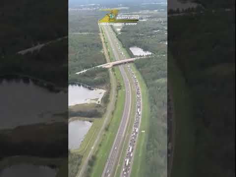 Florida traffic lines grow as residents evacuate from incoming Hurricane Milton #shorts