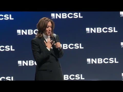 VP Kamala Harris speaks at the National Black Caucus of State Legislators conference in DC