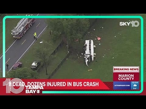 8 dead, dozen hurt in bus crash near Ocala, Florida