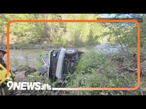 Woman rescued after U-Haul goes off highway, into river