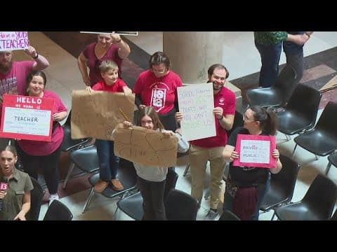 Indiana teachers rally at the Statehouse against Senate Bill 1 | Monday, April 14, 2025