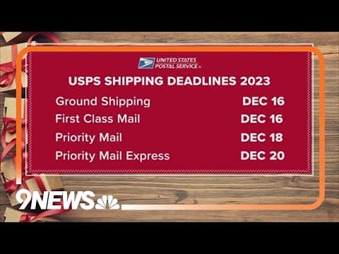 Breaking down USPS holiday mail deadlines