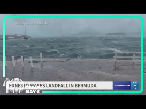 Ernesto's impacts can be seen all over Bermuda with strong winds, heavy rain