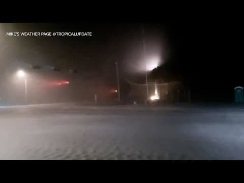 Hurricane Beryl strong wind and rain: Raw footage from Surfside Beach, Texas