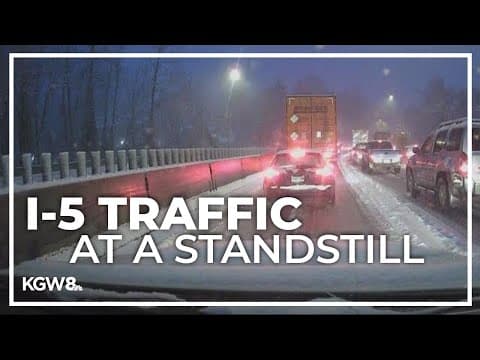Driving conditions along I-5: Winter storm hits Portland
