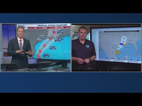 Tropical Storm Francine 4 p.m. update and an update from Dr. Michael Brennan with the NHC