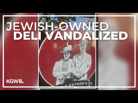 Vandals spray paint swastika on sign at NE Portland deli
