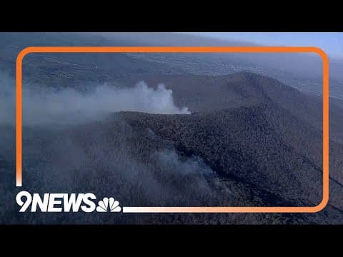 Wildfire burning at Shenandoah National Park
