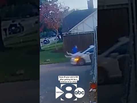 An 8-year-old in Plano, Texas, is OK after getting hit by a minivan in an alley.