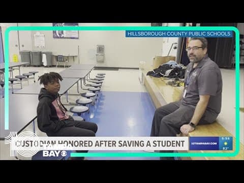 Hillsborough County custodian honored for saving student from choking