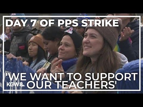 Students support their teachers at Portland Public Schools strike's mediation