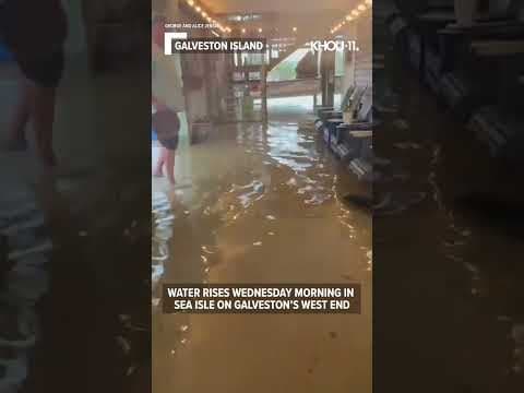 Water rises in Sea Isle on Galveston's West End as Potential Cyclone One moves through the Gulf