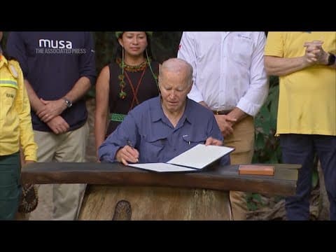From the Amazon rainforest, Biden declares nobody can reverse US progress on clean energy