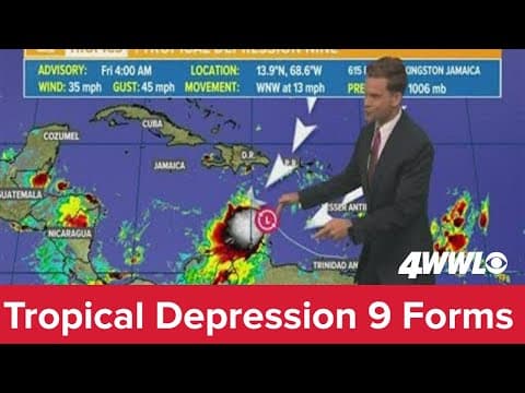 Friday 4 AM Tropical Update: TD 9 forms in Caribbean, expected to become hurricane