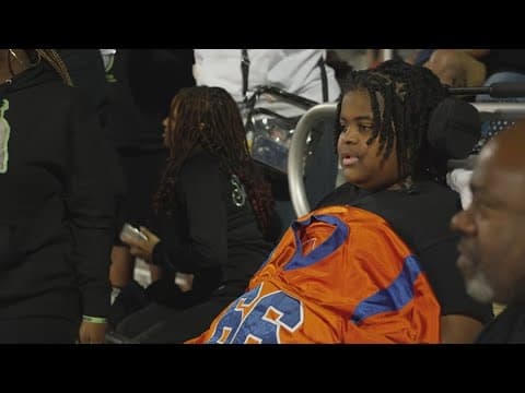 Frisco teen paralyzed in freak accident honored at middle school football game