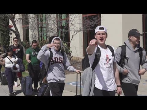 San Diego State Aztecs fans, alumni, head to Houston for Final Four action
