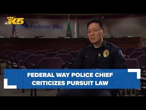 Federal Way police chief calls state’s vehicular pursuit law unacceptable
