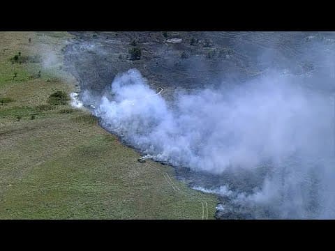 Crews work to put out large North Texas brush fire