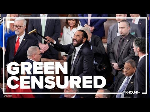 Watch: Rep. Al Green is censured on House floor, surrounded by other Democrats