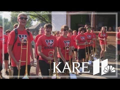 Winona High School Band stops by KARE Barn