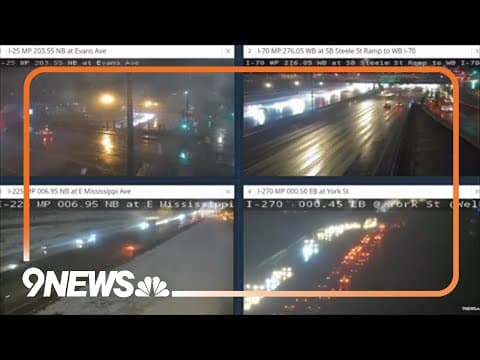 Snow creates wet, freezing ice on Denver-area roads