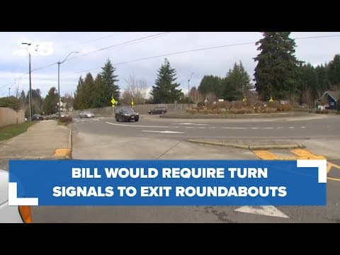 Bill would require turn signals to exit roundabouts
