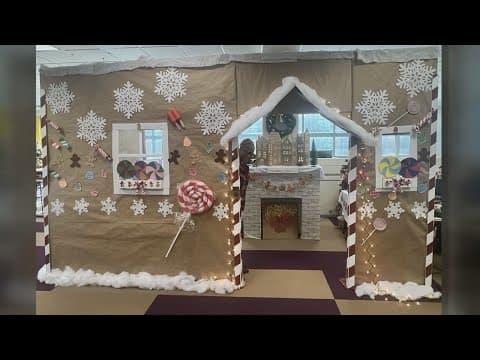 WUSA9's Sharon Jones' gingerbread house wins the "Decorate your Desk" contest