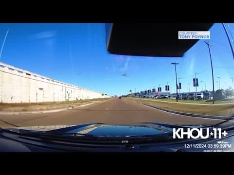 WATCH: Video shows plane flying over feeder road before crashing into vehicles in Victoria, Texas