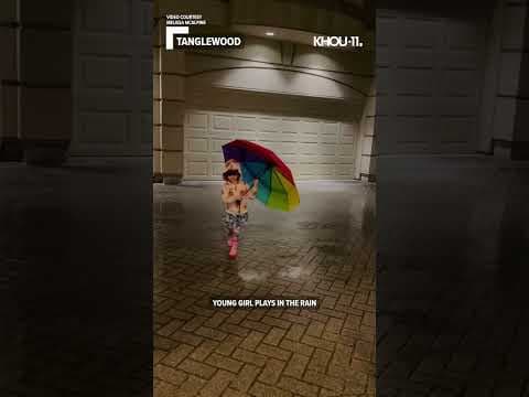 Houston girl plays in rain  #shortvideo #shortsvideo #shorts #short