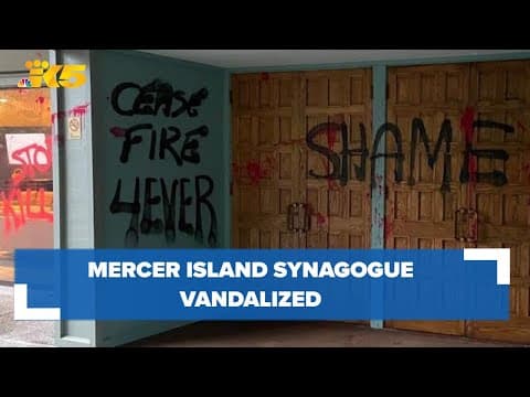 Mercer Island synagogue vandalized overnight amid Israel-Hamas War