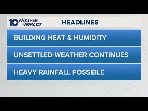Columbus, Ohio weather forecast for July 10, 2025 | Humidity builds with heavy rainfall possible