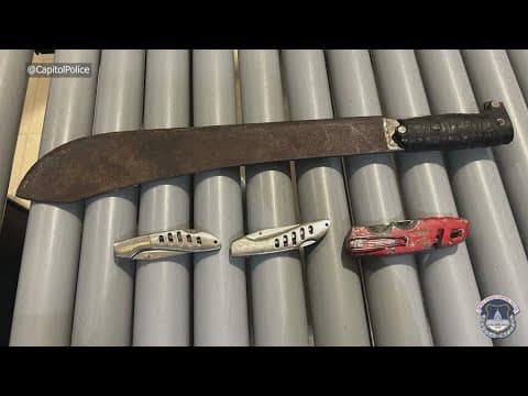 Capitol police stop man from bringing weapons inside the Capitol