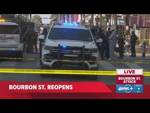 Bourbon Street to reopen following a New Orleans attack
