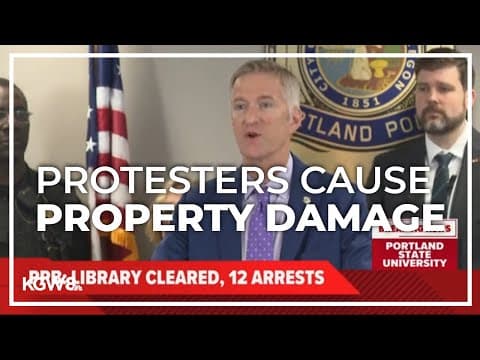 Portland mayor condemns property damage in Portland State University protest