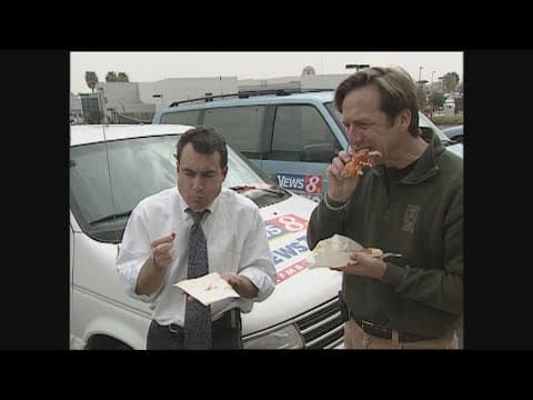 Pizza Hut v Papa John's--CBS 8 employees take the taste test in 1998