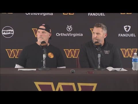 WATCH: Commanders coach Dan Quinn and GM Adam Peters presser