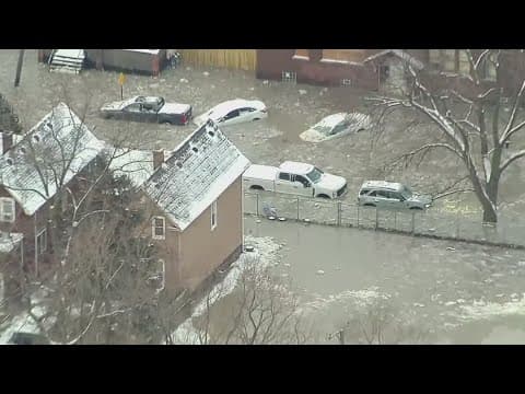 Massive water main break floods portions of Southwest Detroit