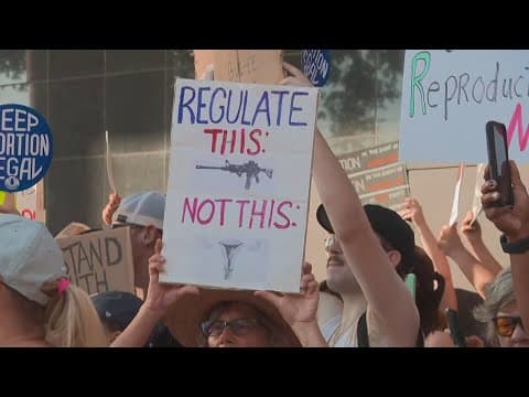 Demonstrators head to the Supreme Court on 2-year anniversary of Dobbs decision