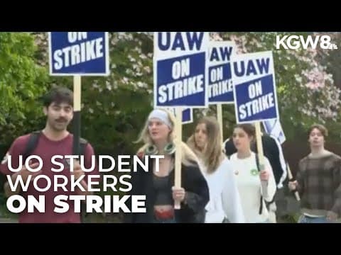 University of Oregon student workers go on strike