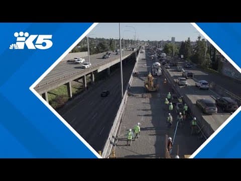 Southbound I-5 Ship Canal Bridge reduced to two lanes this weekend