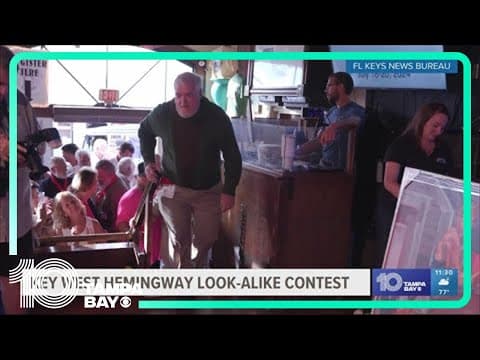 Man wins Hemingway look-alike contest on his birthday after decade of competing