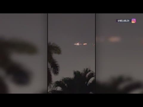 Atlas Air Cargo flight forced to return to Miami due to possible engine fire | Caught on camera