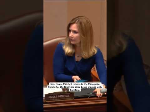 DFL State Sen. Nicole Mitchell returns to the MN Senate for the first time since burglary charges.