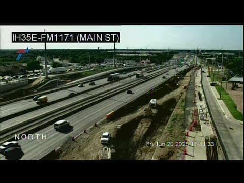 I-35E closure in Denton County in North Texas this weekend