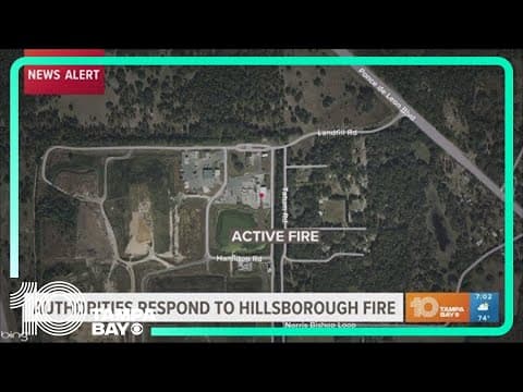 Brooksville firefighters currently battling large fire at recycling center