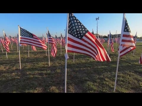 ‘Honored, respected, cared for’ | 2,000 American flags fill Sugar Land field ahead of Veterans Day
