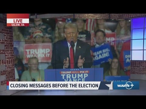 Trump holds rally in Salem, Va. as Election Day nears; Harris in Atlanta, Charlotte