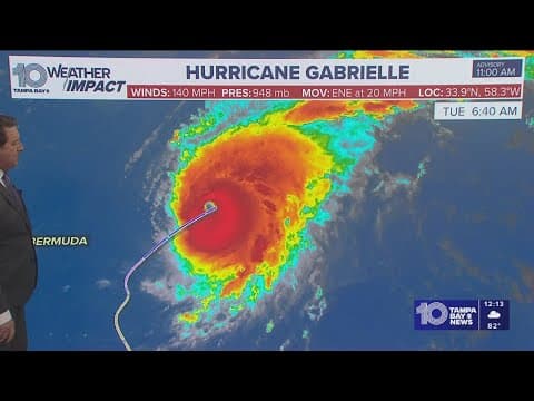 Tracking the Tropics: Hurricane Gabrielle remains Category 4 storm, two invests in the Atlantic