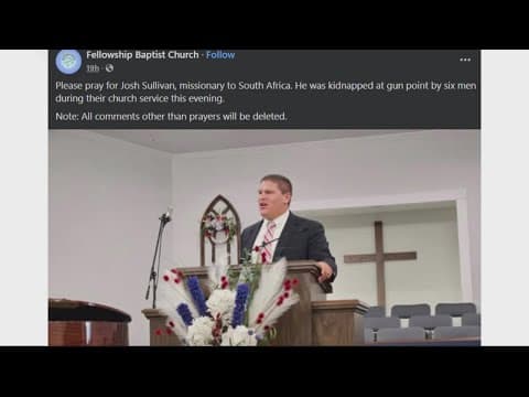 East TN pastor abducted at gunpoint during sermon, being held for ransom in South Africa