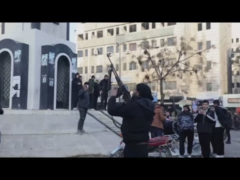 Syrian rebels free prisoners from Assad's notorious dungeons who celebrate in Damascus streets